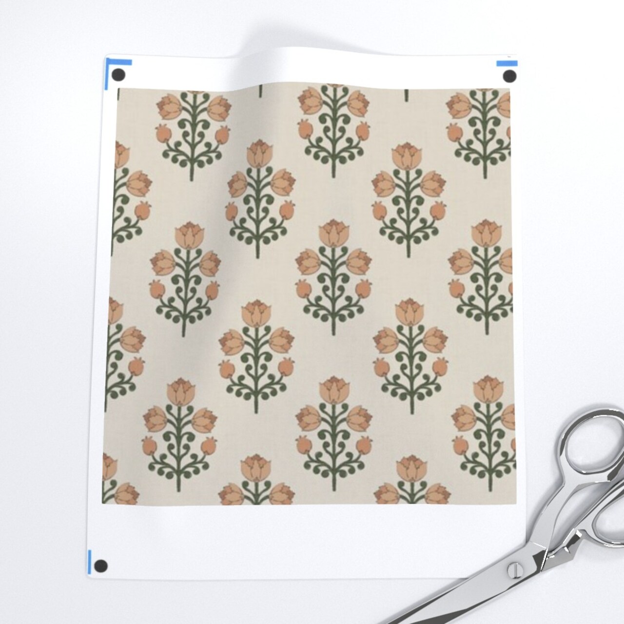 Heritage Tulips Custom Printed Fabric by Spoonflower Various Fabrics by the Yard or Fat Quarter 19682474